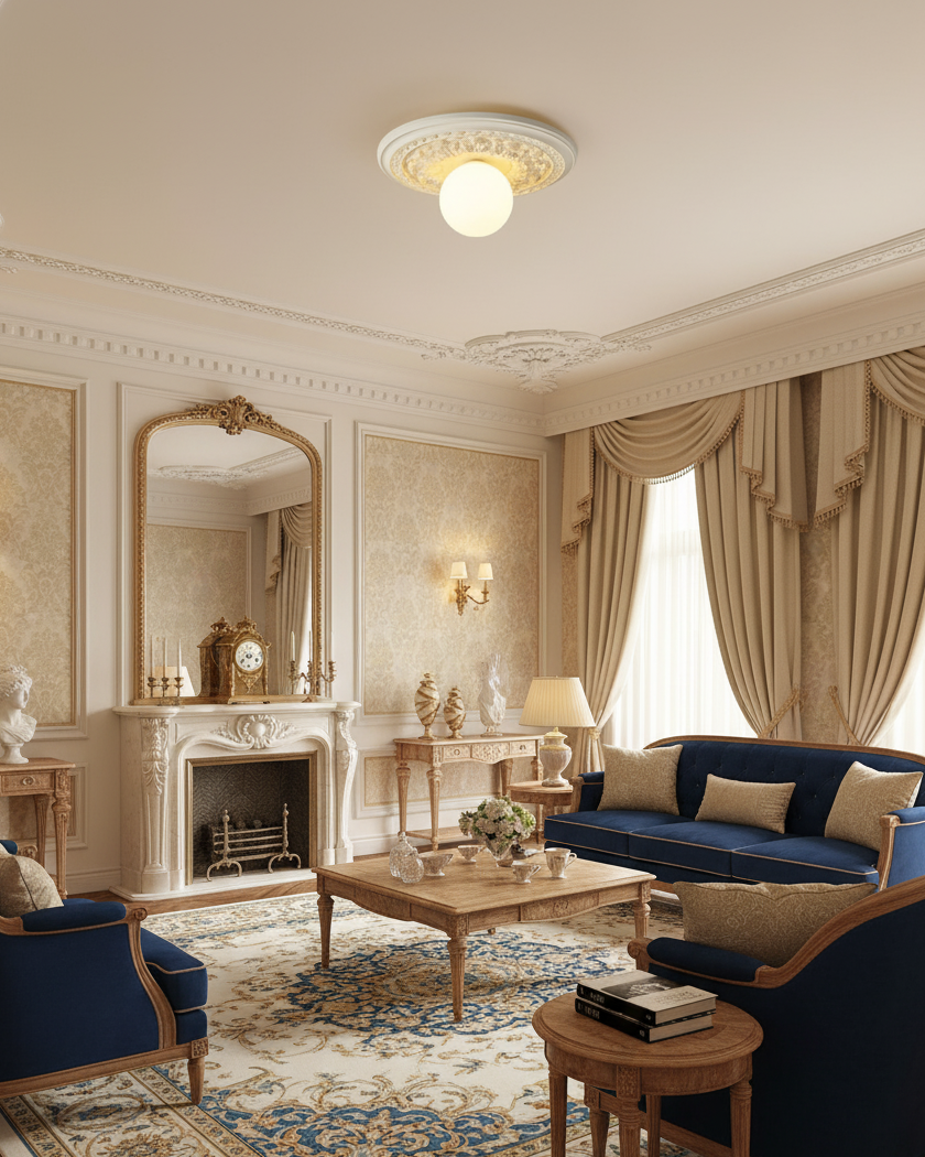 Casa Lumière Klassieke Plafondlamp - Reliëf Design Lamp
