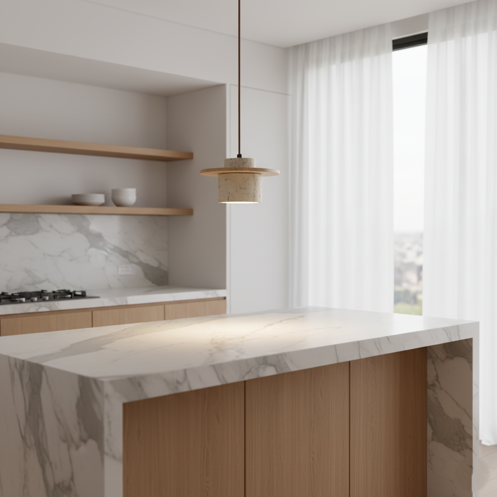 Casa Lumière Japanse Vintage Travertin Hanglamp - Zacht Sfeervol Licht