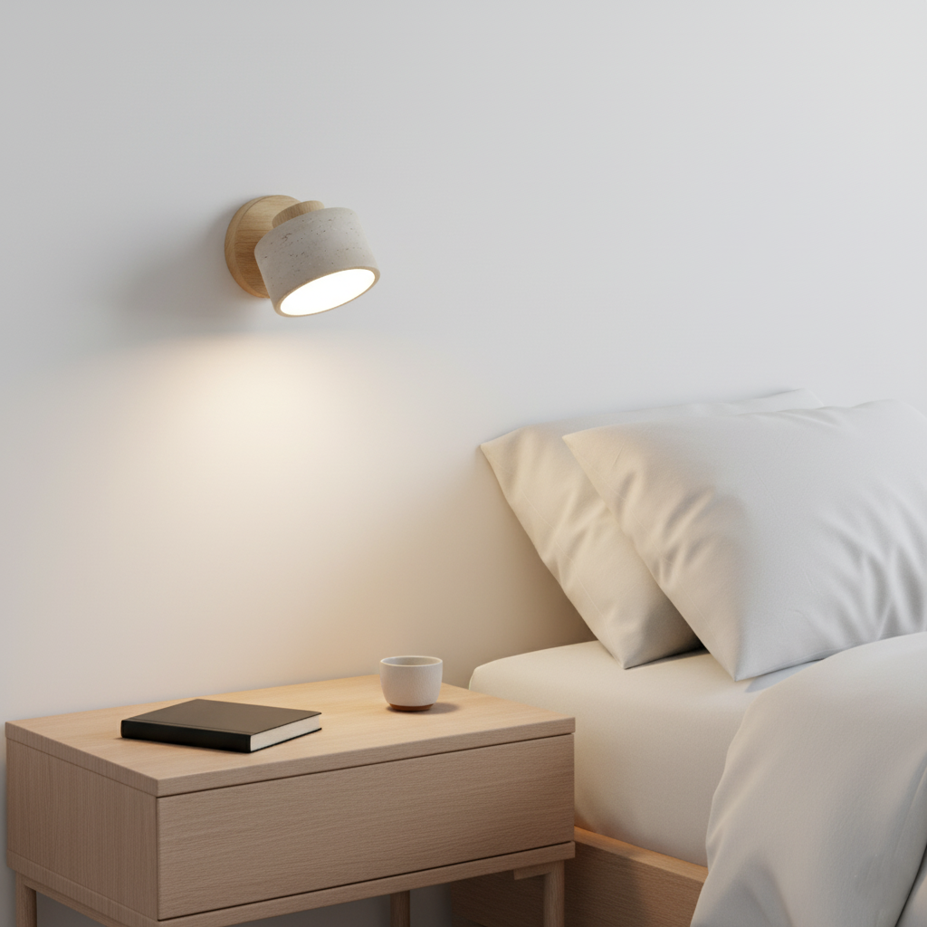 Casa Lumière Minimalistische Travertine Wandlamp - Richtbare Wandverlichting om te lezen of studeren