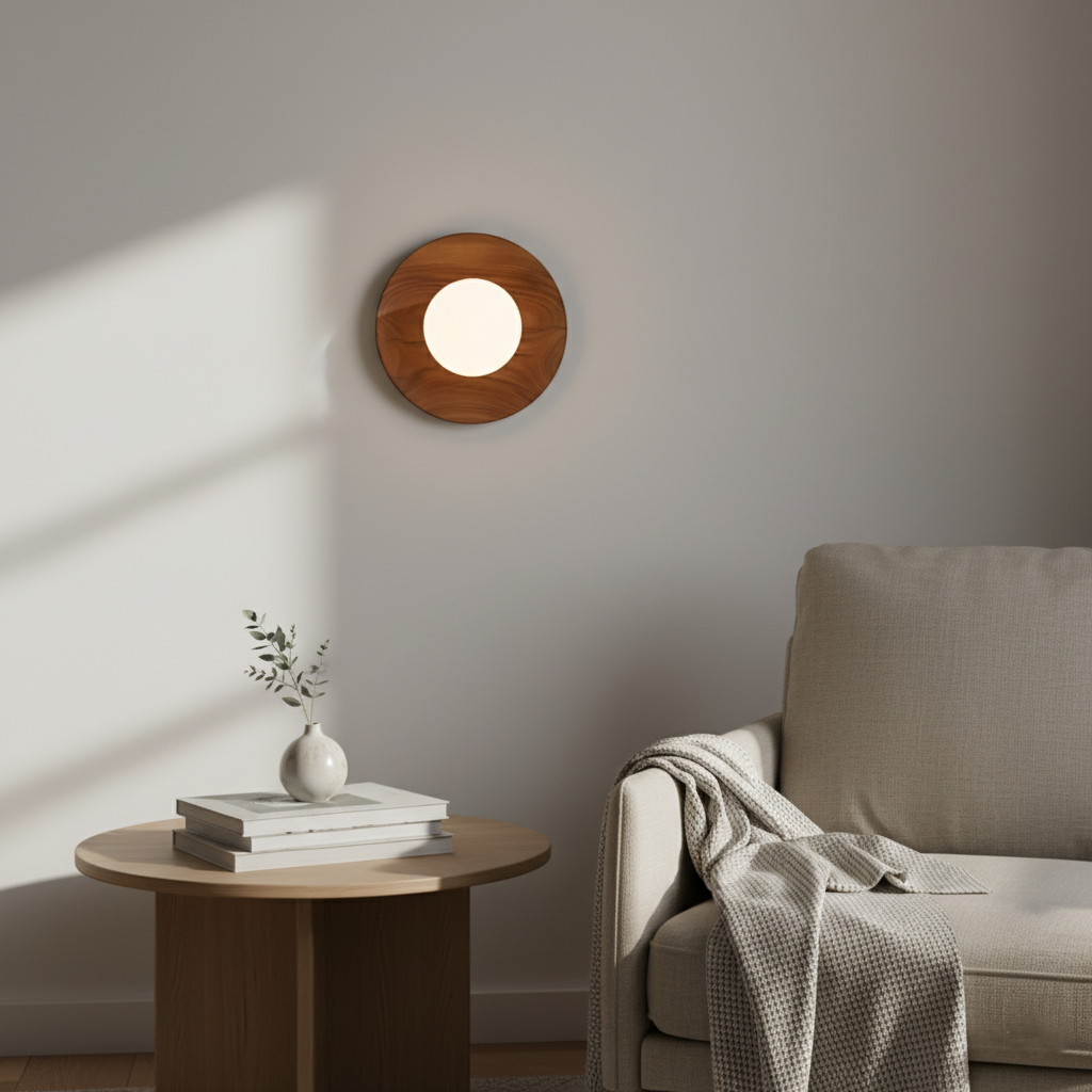 Casa Lumière Nordic Minimalist Houten Wandlamp - Warme LED Sfeerverlichting Woonkamer, Slaapkamer & Hal