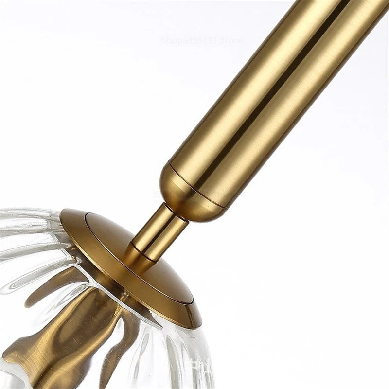 Casa Lumière Glazen Wandlamp - Ronde Bol & Metalen Arm