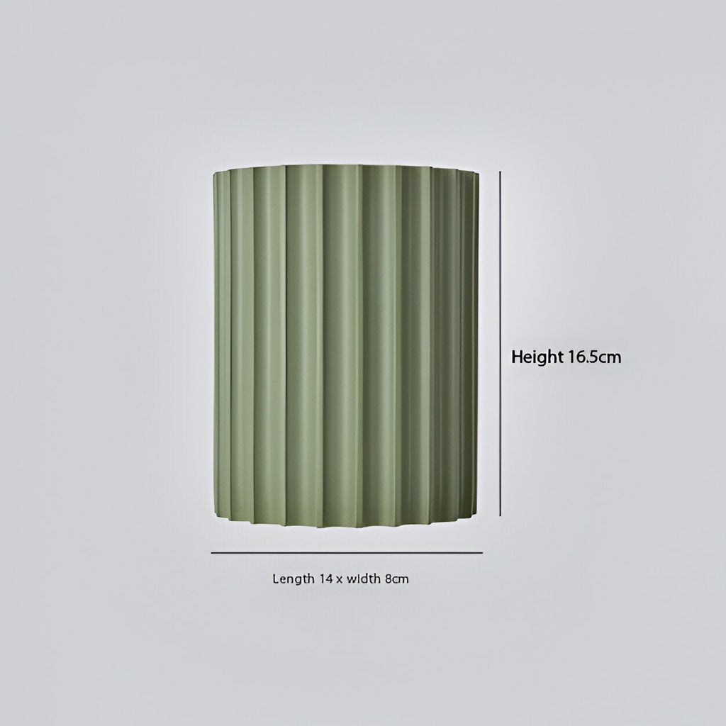 Casa Lumière Minimalistische Resin Wandlamp - Geribbelde Cilindervorm met Up & Down Light