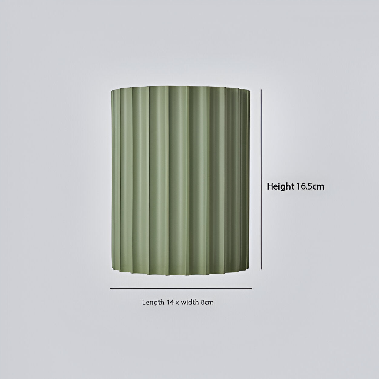 Casa Lumière Minimalistische Resin Wandlamp - Geribbelde Cilindervorm met Up & Down Light