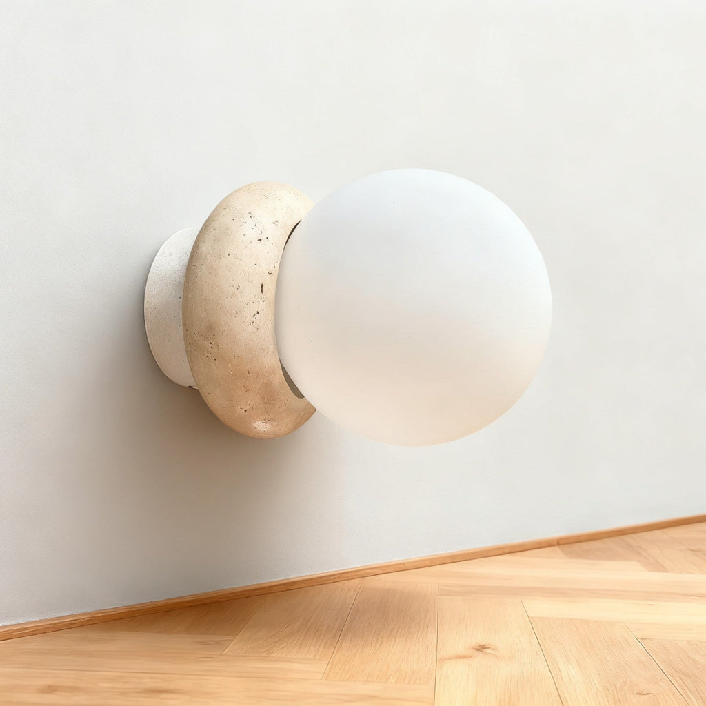 Casa Lumière Asteroid Travertine Wandlamp - Moderne Designverlichting voor buiten of plafond