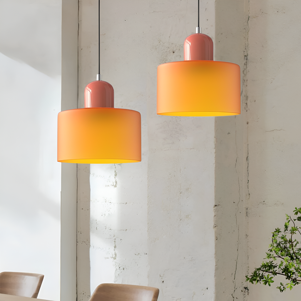Casa Lumière Scandinavische Glazen Hanglamp - Metalen basis in twee tinten