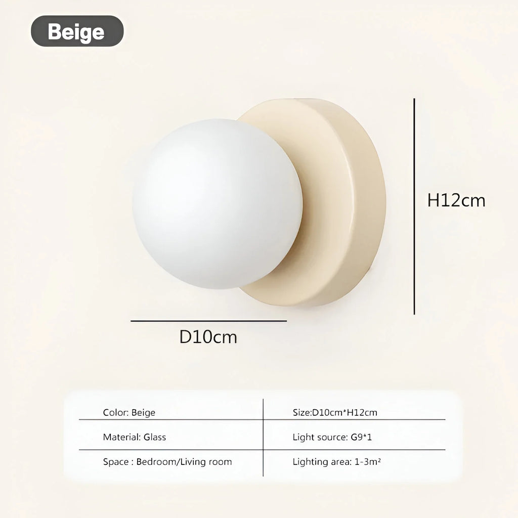 Casa Lumière Nordic Minimalistische LED Wandlamp - Ronde Vorm met Glazen Bol