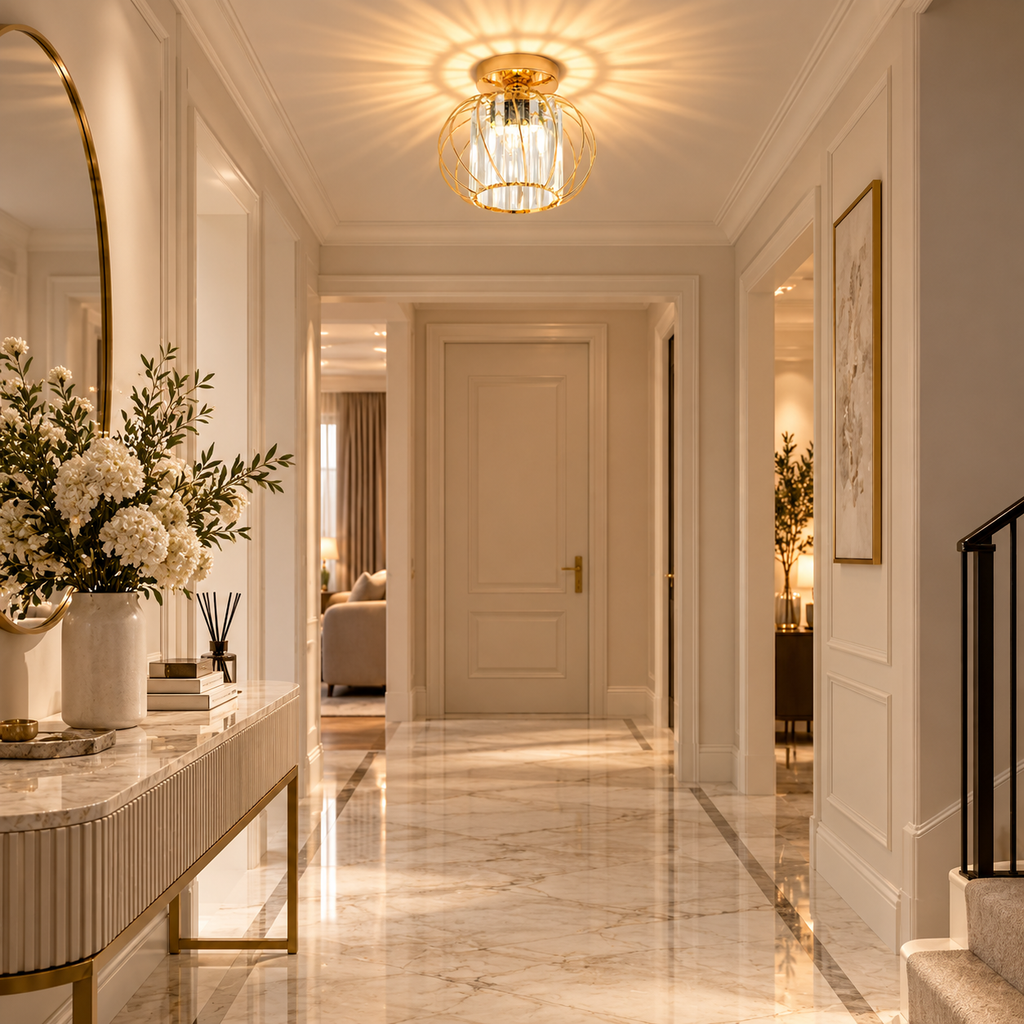 Casa Lumière Ceiling Light - Glass Lighting for Hallway & Living Space