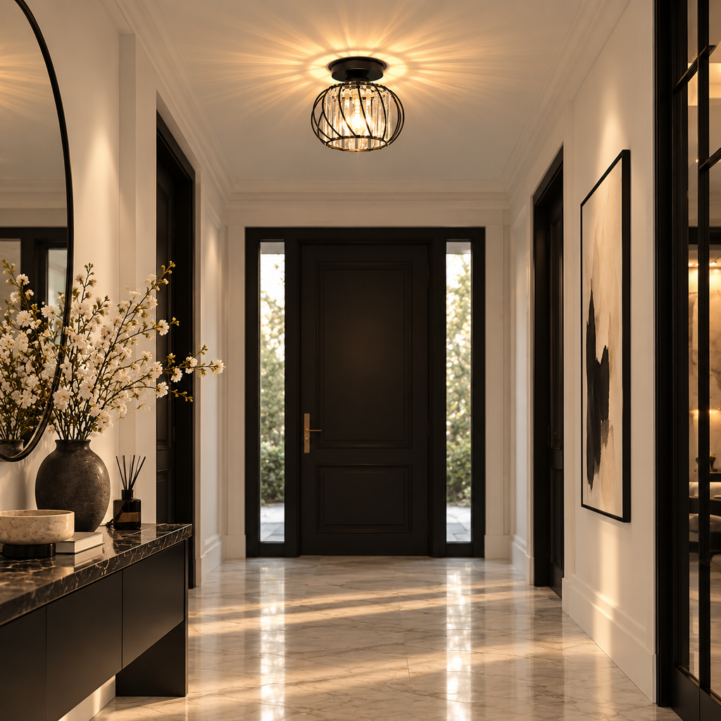 Casa Lumière Ceiling Light - Glass Lighting for Hallway & Living Space
