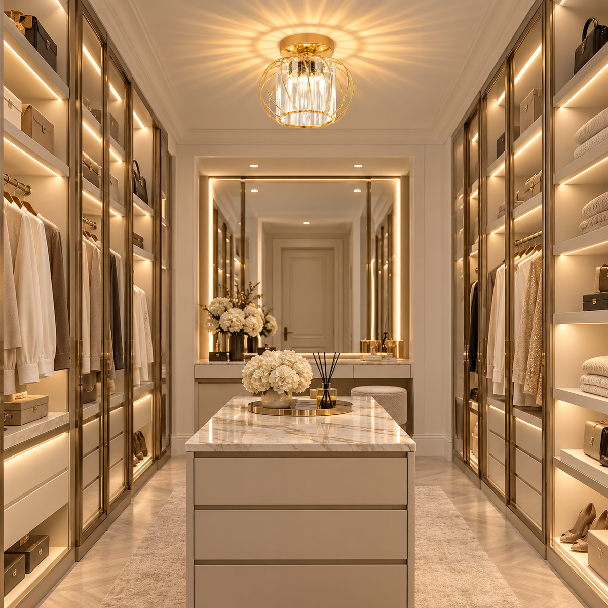 Casa Lumière Ceiling Light - Glass Lighting for Hallway & Living Space