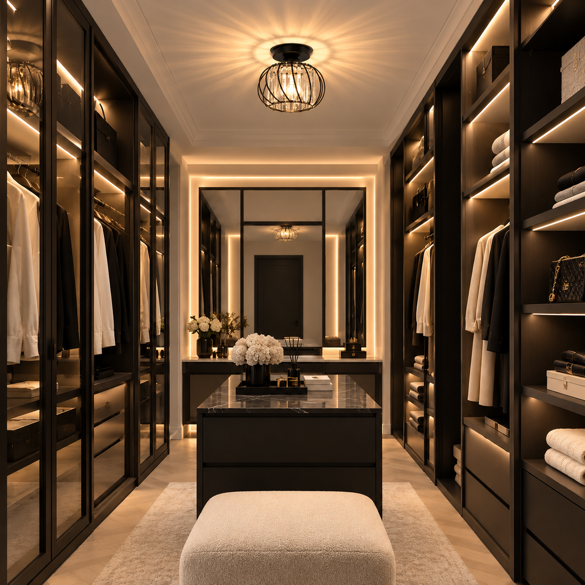 Casa Lumière Ceiling Light - Glass Lighting for Hallway & Living Space
