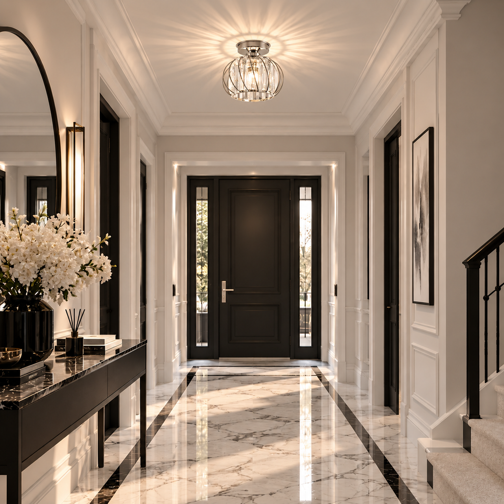 Casa Lumière Ceiling Light - Glass Lighting for Hallway & Living Space