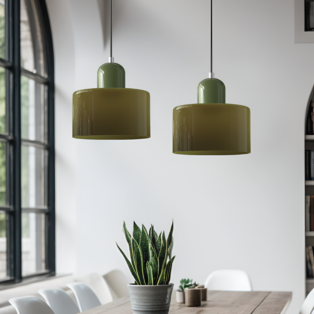 Casa Lumière Scandinavische Glazen Hanglamp - Metalen basis in twee tinten