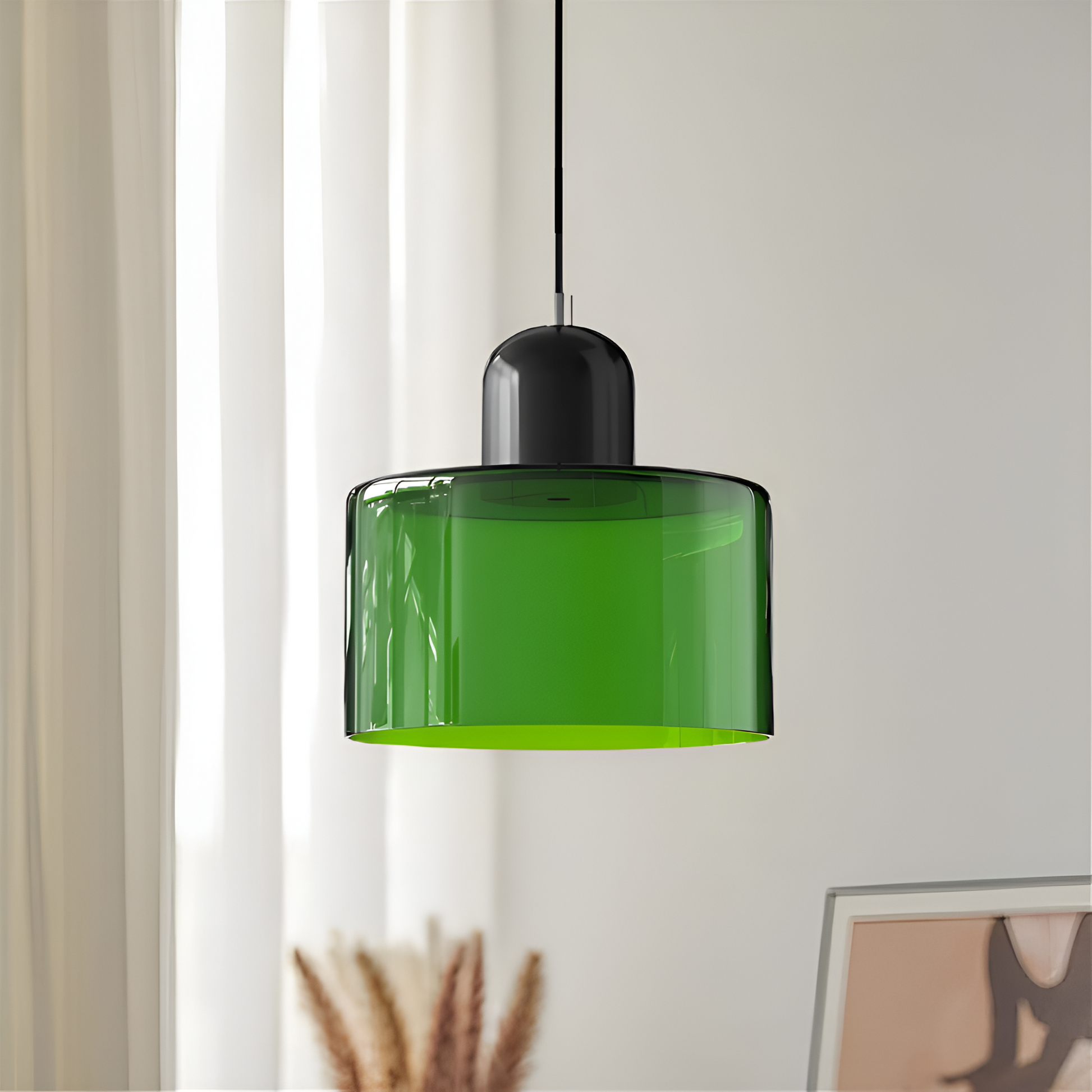 Casa Lumière Scandinavische Glazen Hanglamp - Metalen basis in twee tinten