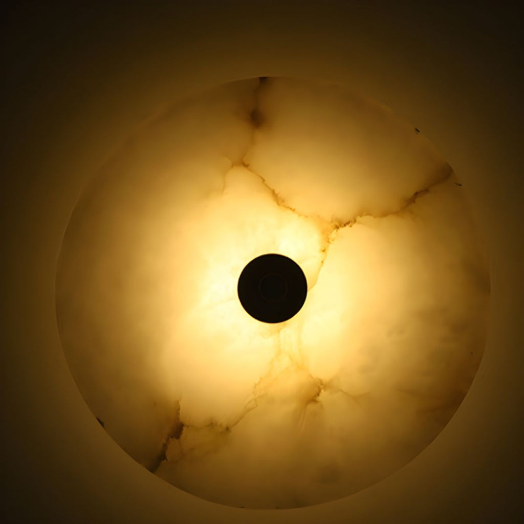 Casa Lumière Ronde Alabaster Wandlamp van Marmer - Sfeerverlichting met Warm Diffuus Licht