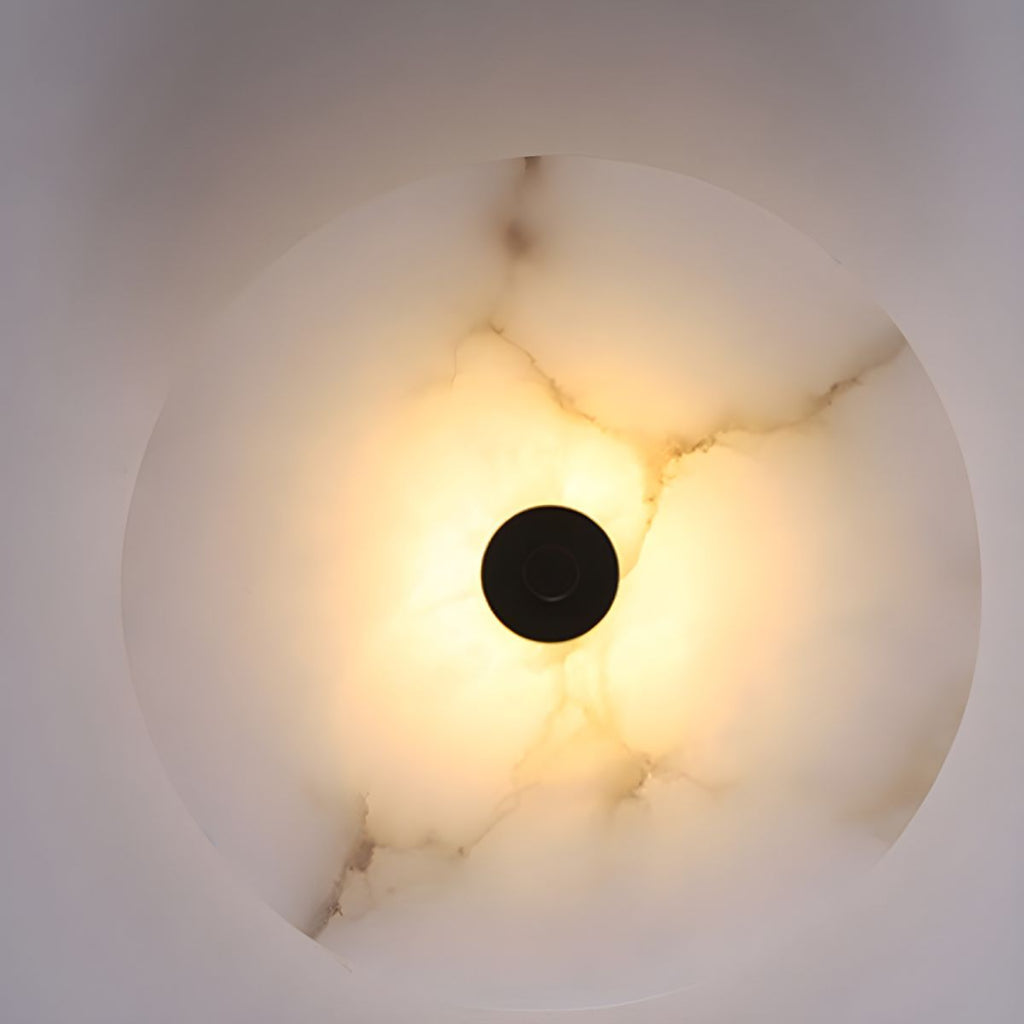 Casa Lumière Ronde Alabaster Wandlamp - Sfeerverlichting met Warm Diffuus Licht