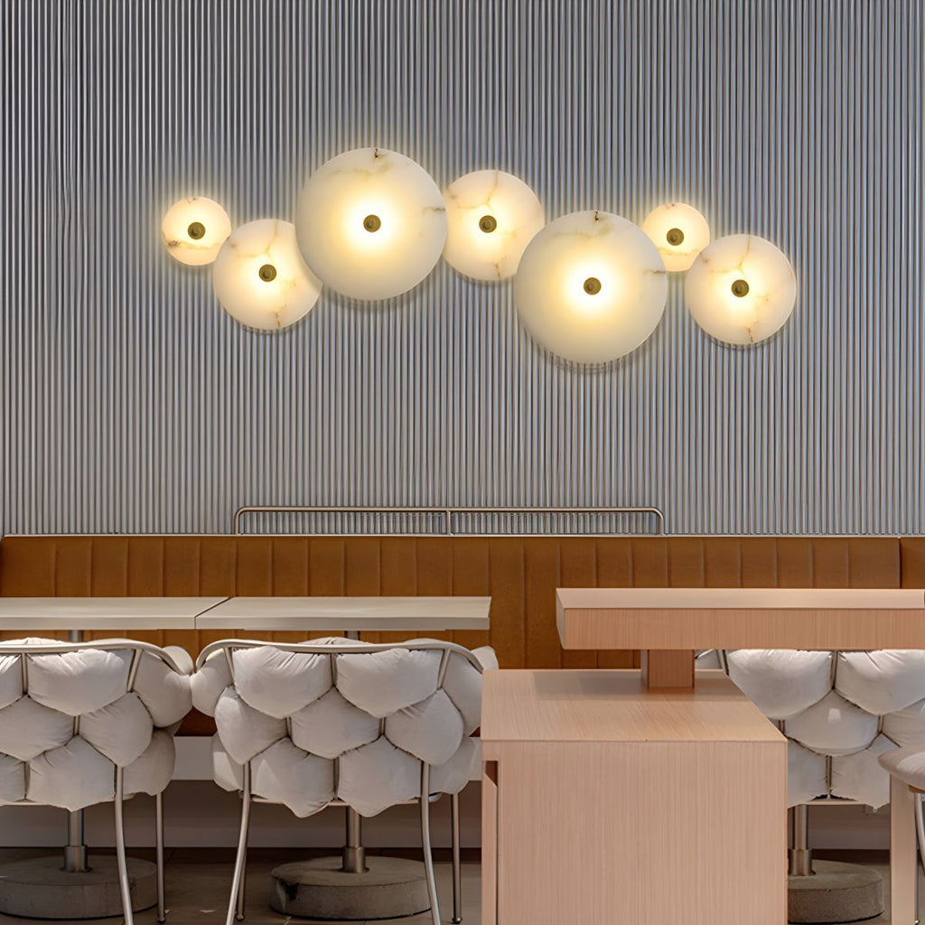 Casa Lumière Ronde Alabaster Wandlamp van Marmer - Sfeerverlichting met Warm Diffuus Licht
