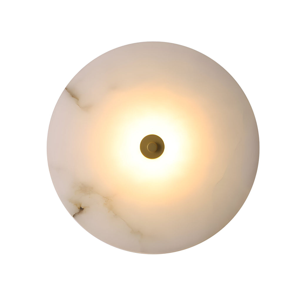 Casa Lumière Ronde Alabaster Wandlamp - Sfeerverlichting met Warm Diffuus Licht