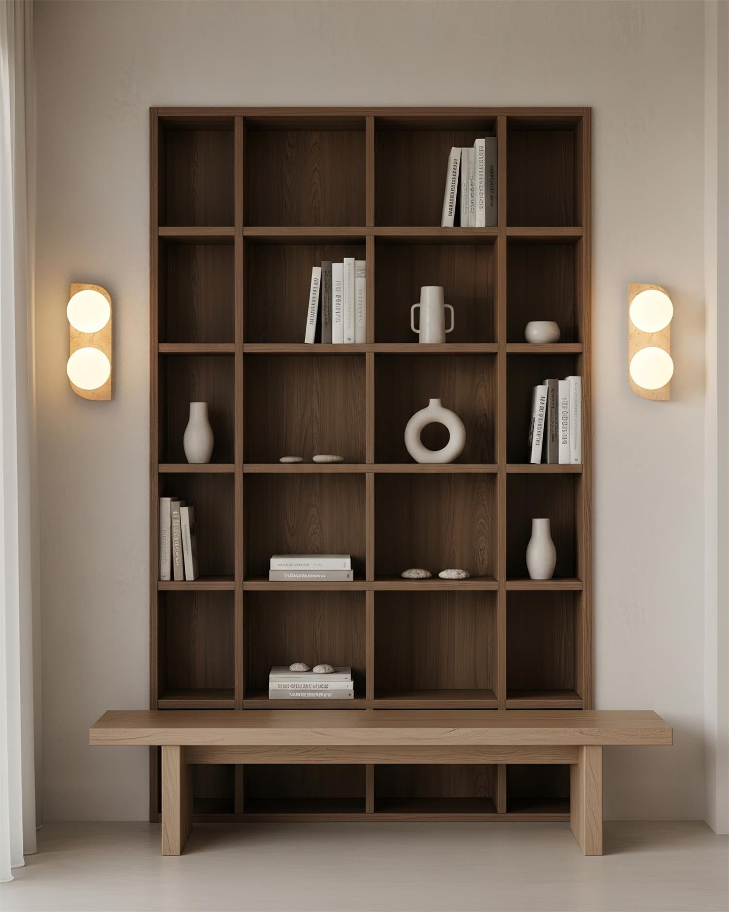 Casa Lumière Wandlamp Travertine Natuursteen - Ronde Design Lamp