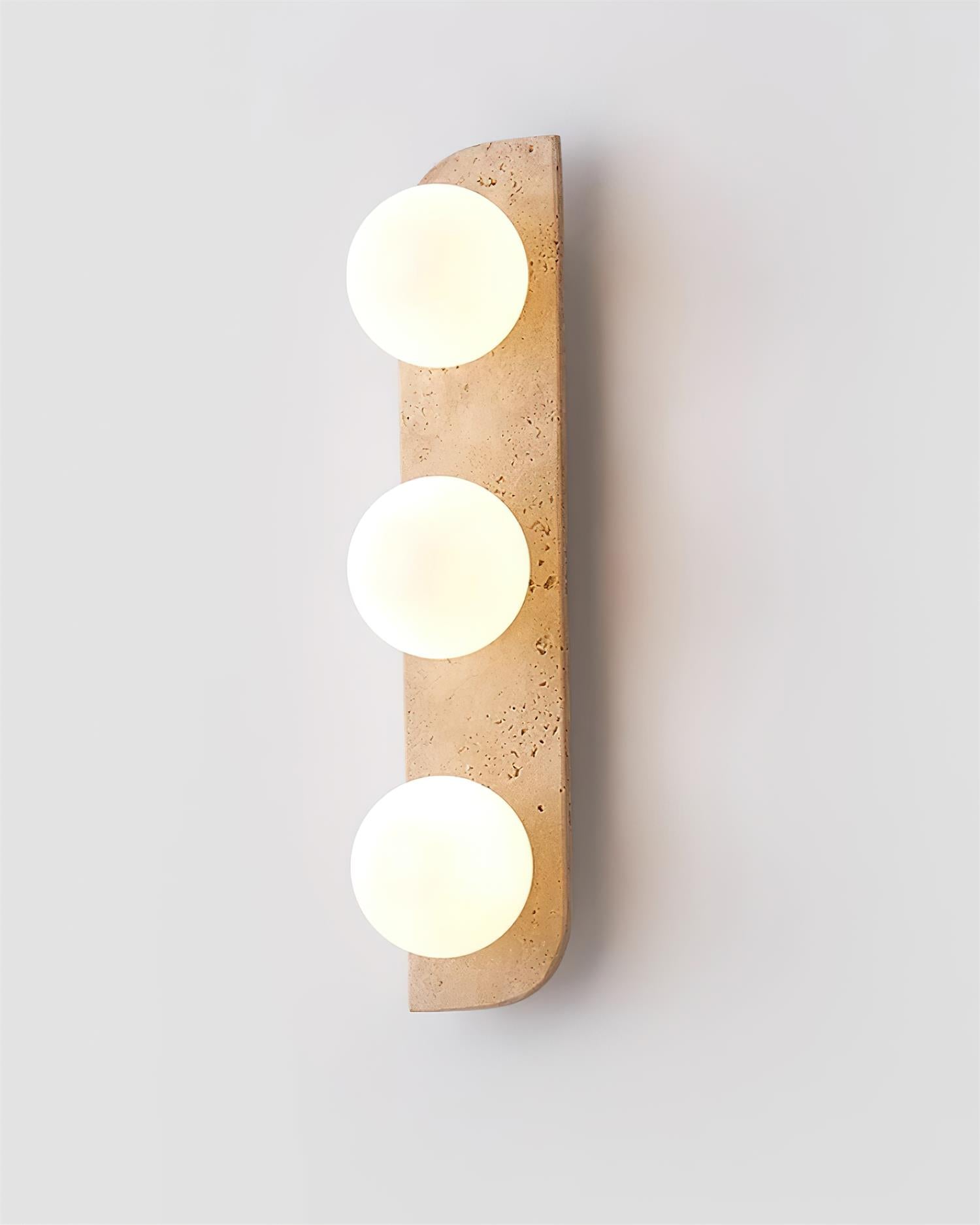 Casa Lumière Wandlamp Travertine Natuursteen - Ronde Design Lamp