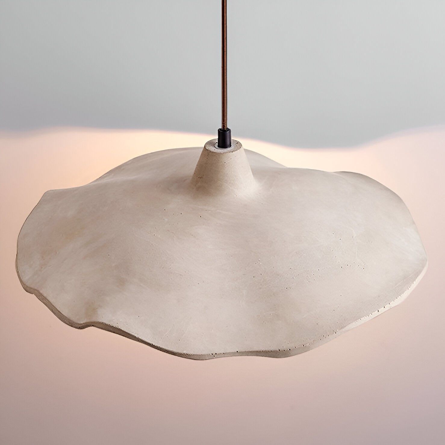 Casa Lumière Wabi-Sabi Bloemvormige Cement Hanglamp - Natuurlijk Materiaal & Zacht Diffuus Licht