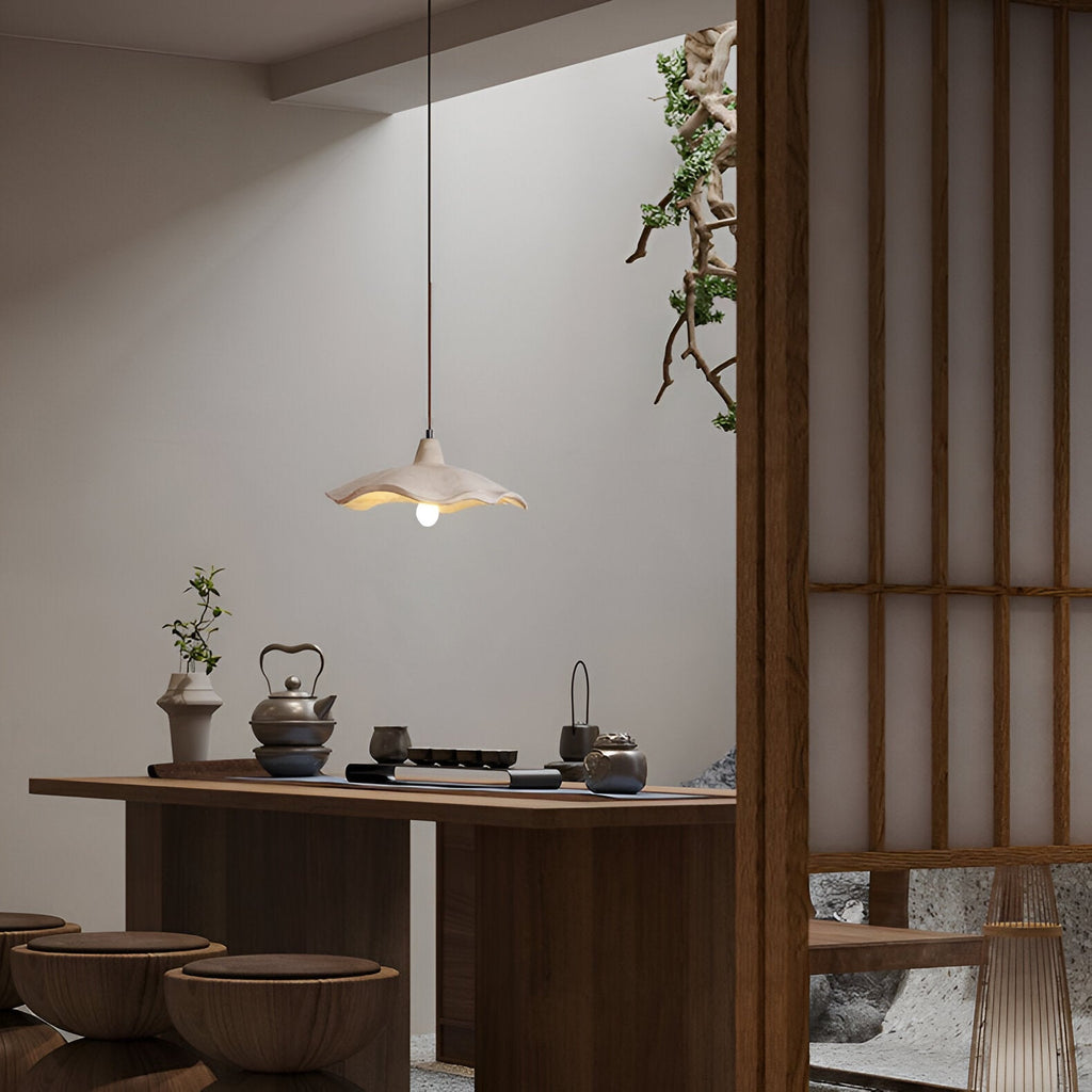 Casa Lumière Wabi-Sabi Bloemvormige Cement Hanglamp - Natuurlijk Materiaal & Zacht Diffuus Licht
