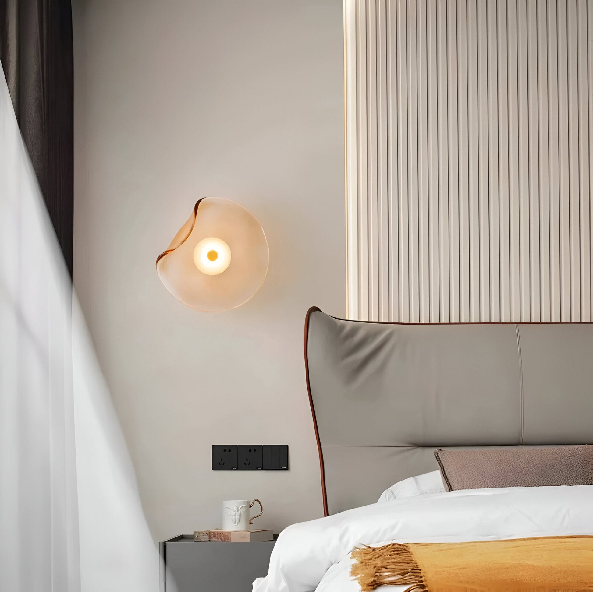 Casa Lumière Amber Glas Wandlamp - Sfeervol Design Wandverlichting