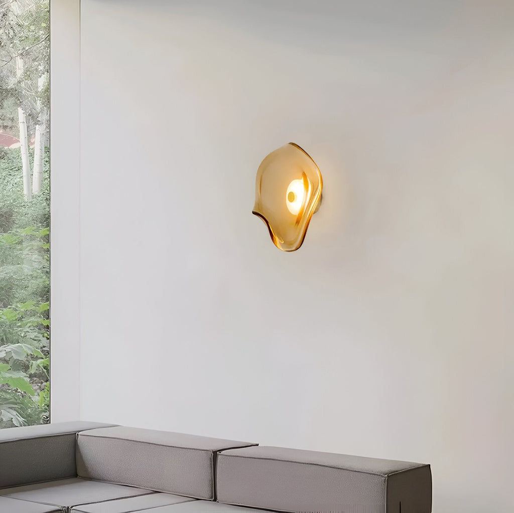 Casa Lumière Amber Glas Wandlamp - Sfeervol Design Wandverlichting