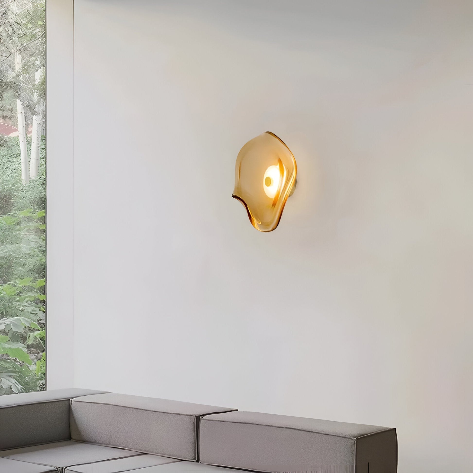Casa Lumière Amber Glas Wandlamp - Sfeervol Design Wandverlichting