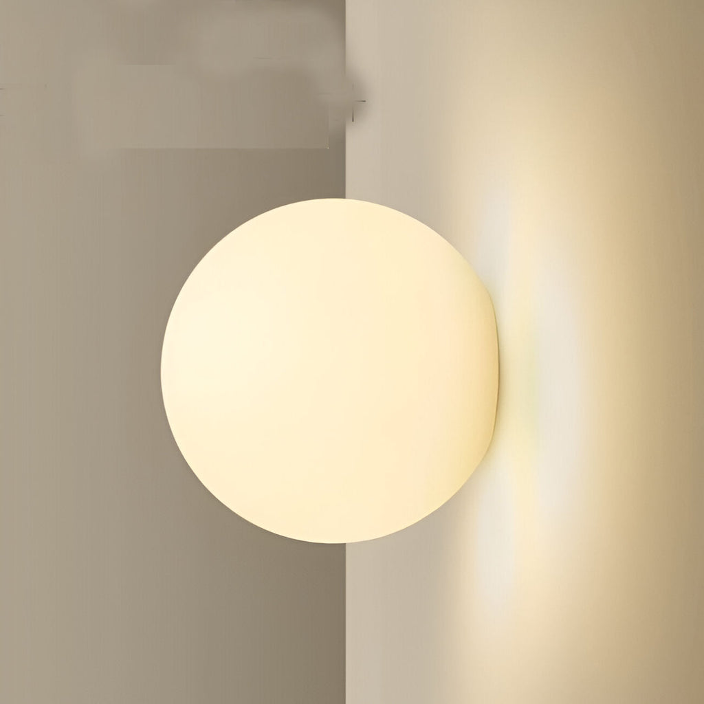 Casa Lumière Minimalistische Ronde Glazen Wandlamp - Opaal Glas & Zacht Diffuus Licht