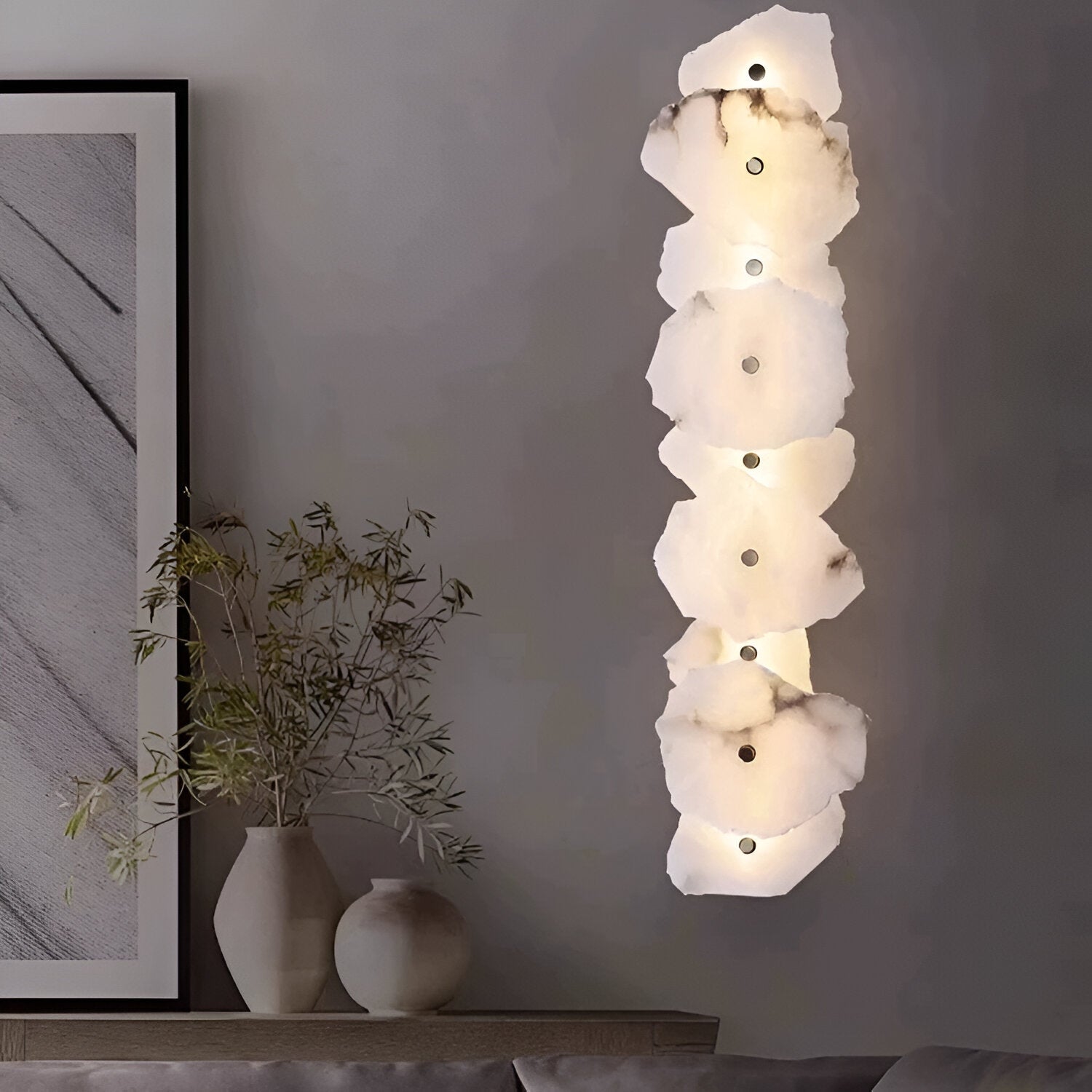 Casa Lumière Organische Marmeren Wandlamp - Zachte Lichtgloed Design Verlichting
