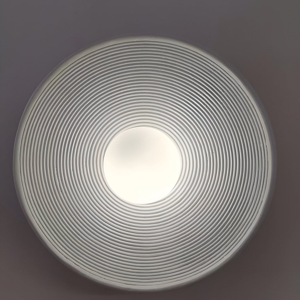 Casa Lumière Retro Ceramic Japandi Wandlamp - Rond Design, Resin Afwerking & Zacht LED Licht