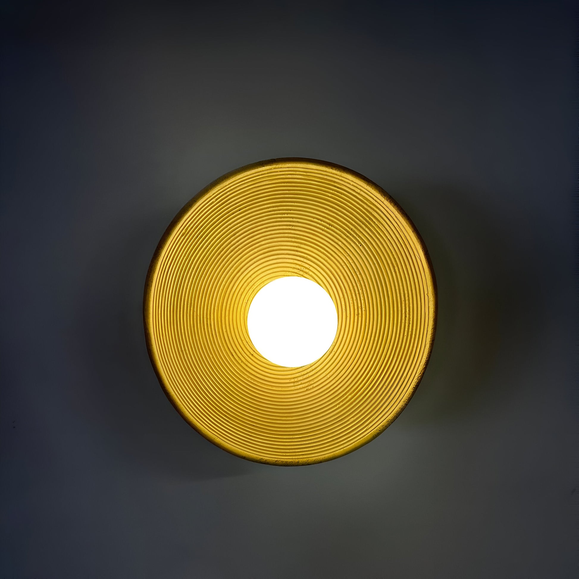 Casa Lumière Retro Ceramic Japandi Wandlamp - Rond Design, Resin Afwerking & Zacht LED Licht
