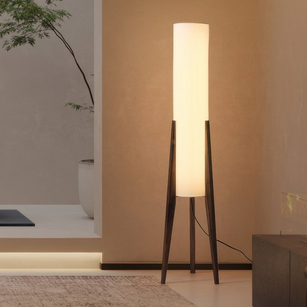 Casa Lumière Walnoot Vloerlamp - Massief Hout Design Verlichting