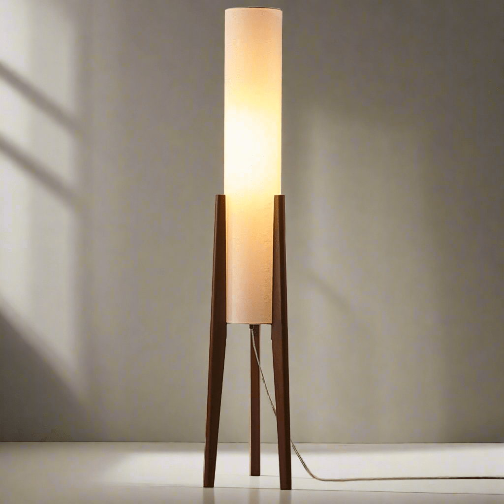 Casa Lumière Walnoot Vloerlamp - Massief Hout Design Verlichting