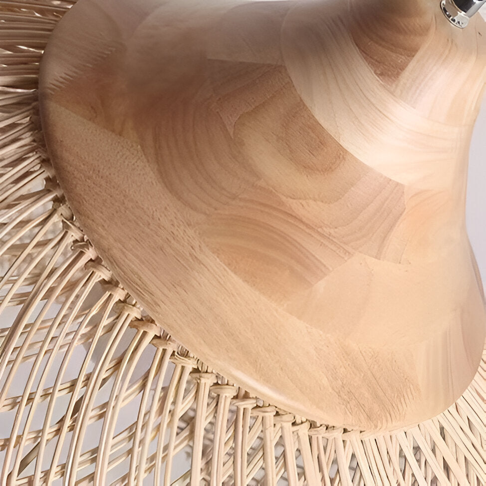 Casa Lumière Retro Bohemian Rotan Hanglamp - Gevlochten Design Lamp met Open Lichtstructuur
