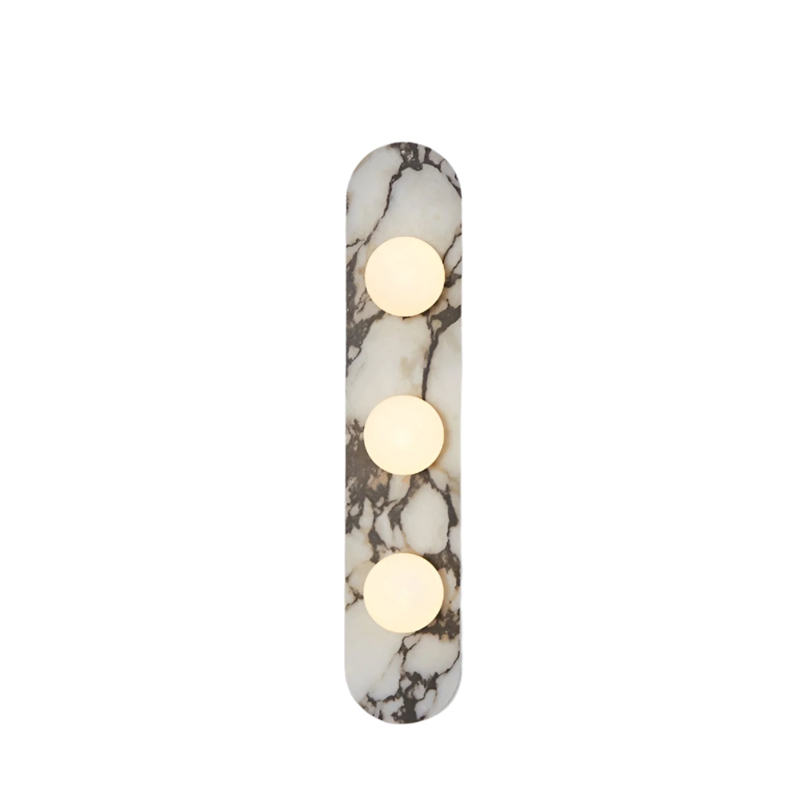 Casa Lumière Marmeren Wandlamp - Minimalistische Japandi Wandverlichting met Ronde Lichtpunten