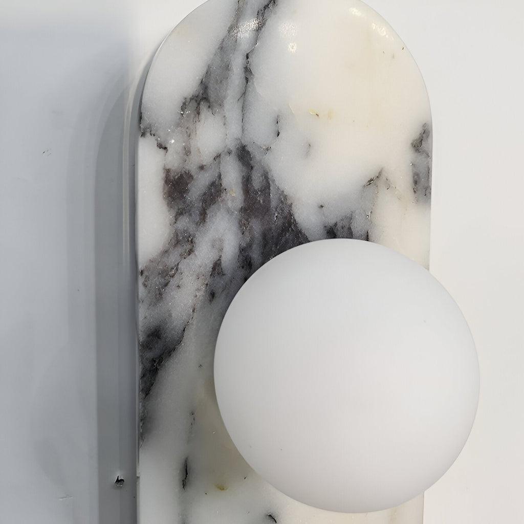 Casa Lumière Marmeren Wandlamp - Minimalistische Japandi Wandverlichting met Ronde Lichtpunten