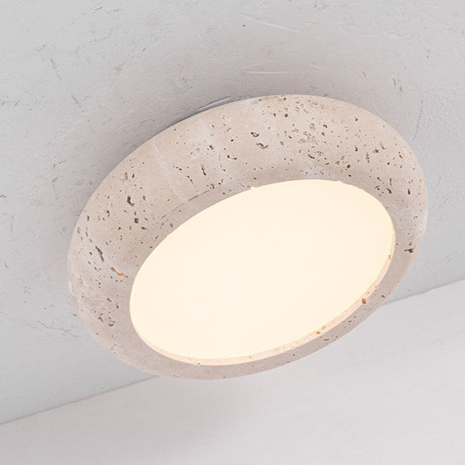 Casa Lumière Travertine Retro Plafondlamp van Natuursteen