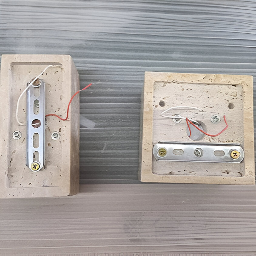 Casa Lumière Travertine Outdoor Wandlamp - Up & Down Gevelverlichting van Natuursteen