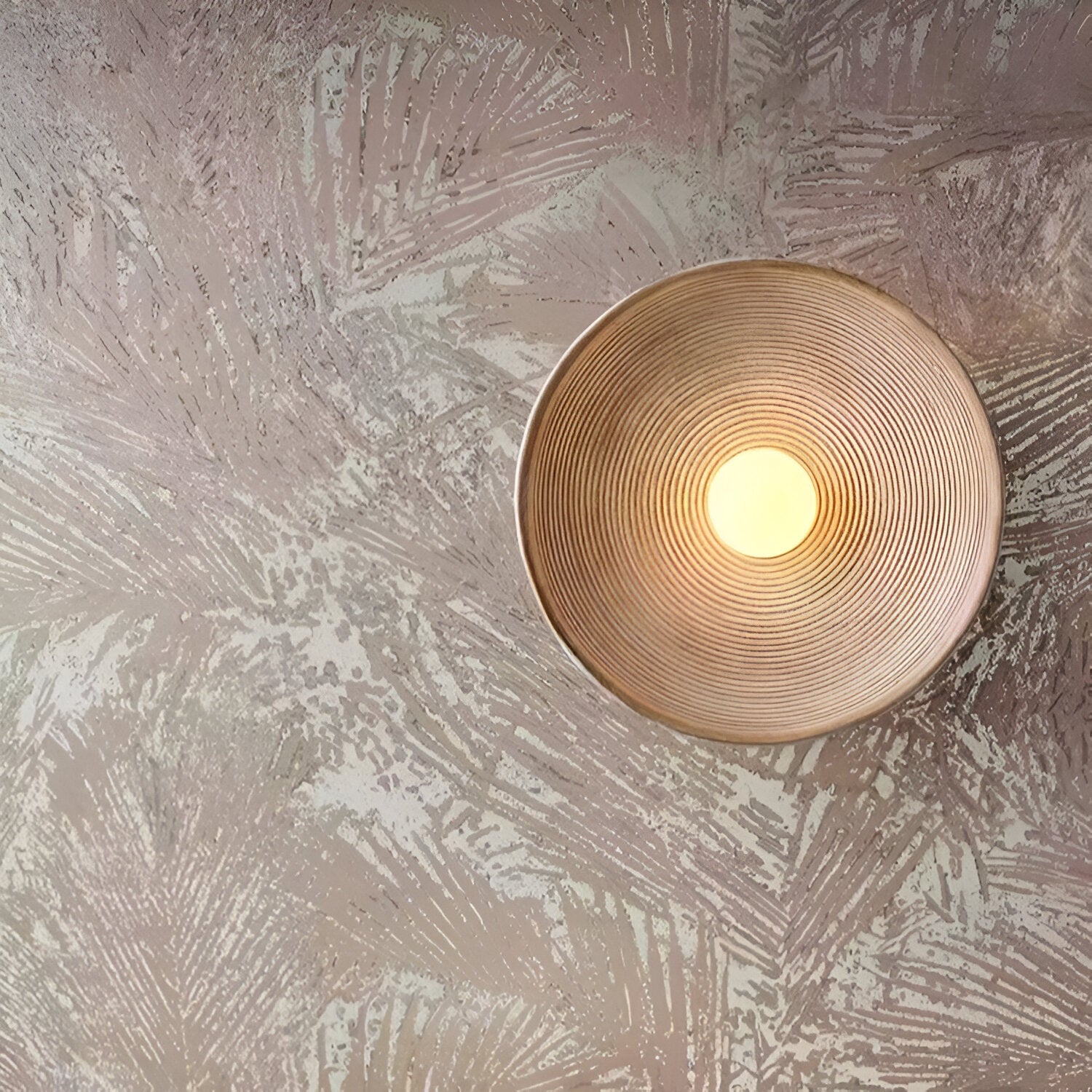 Casa Lumière Retro Ceramic Japandi Wandlamp - Rond Design, Resin Afwerking & Zacht LED Licht
