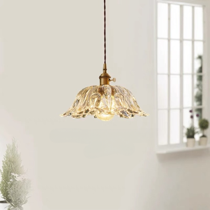 Casa Lumière Retro Franse Glazen Hanglamp - Sfeervol Licht & Klassiek Design