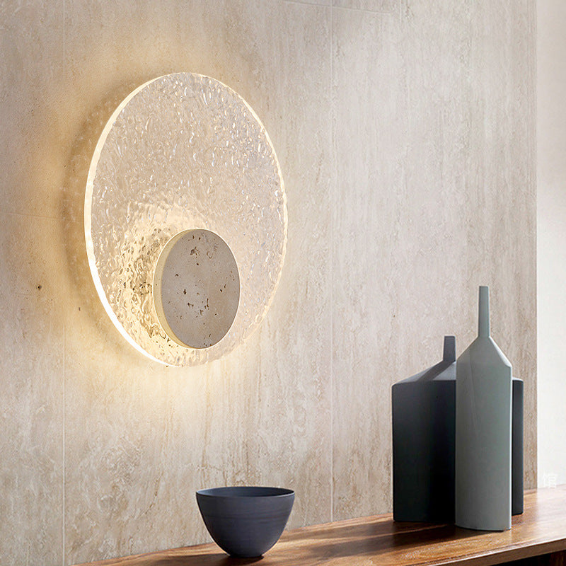 Casa Lumière Travertine Wandlamp van Acryl - Artistieke Sfeerverlichting Woonkamer, Slaapkamer & Hal