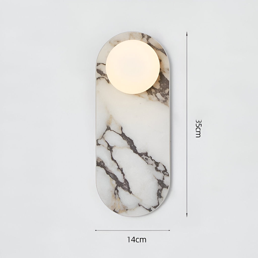 Casa Lumière French Marble Wandlamp - Luxe Minimalistische Marmeren Wandverlichting met Globe Lichtpunten