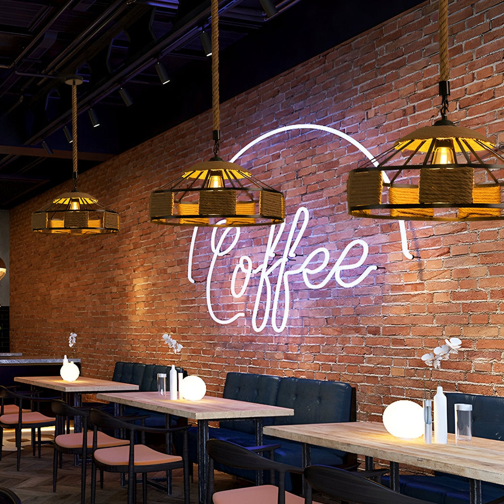 Casa Lumière Classic Hemp Rope Hanglamp - Rustiek IJzer