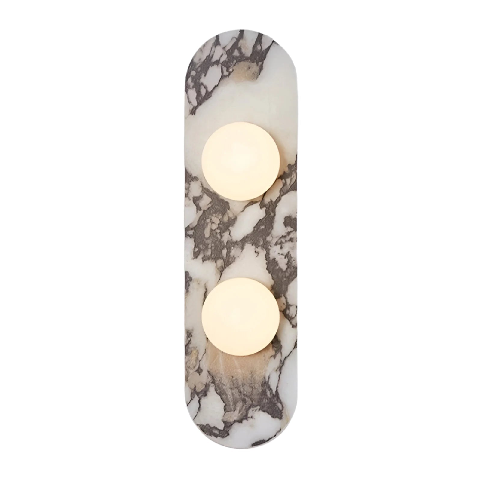 Casa Lumière Marmeren Wandlamp - Minimalistische Japandi Wandverlichting met Ronde Lichtpunten