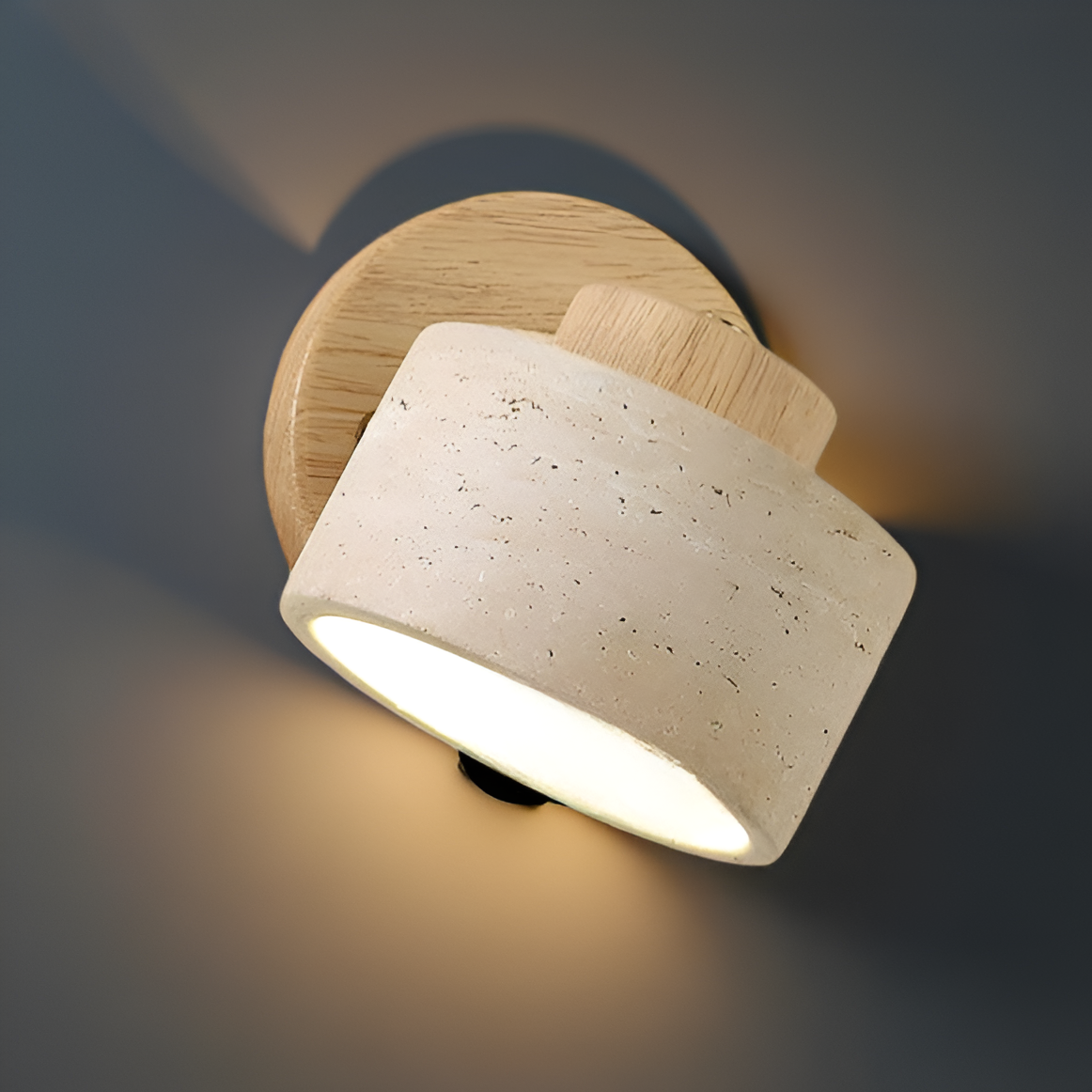 Casa Lumière Minimalistische Travertine Wandlamp - Richtbare Wandverlichting om te lezen of studeren