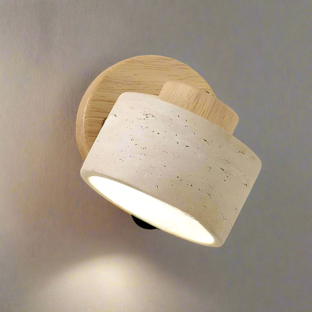 Casa Lumière Minimalistische Travertine Wandlamp - Richtbare Wandverlichting om te lezen of studeren