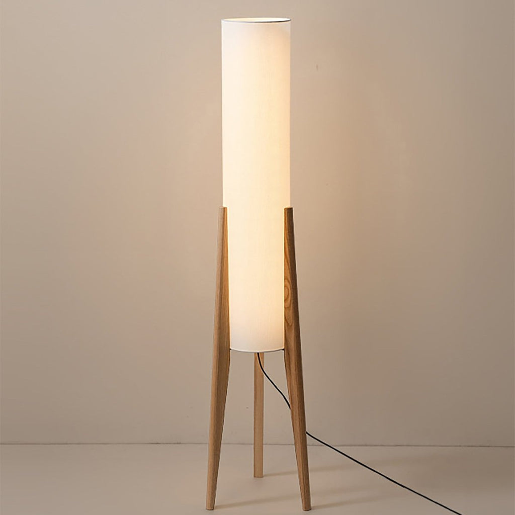 Casa Lumière Japandi Walnoot Vloerlamp - Massief Hout Sfeerverlichting