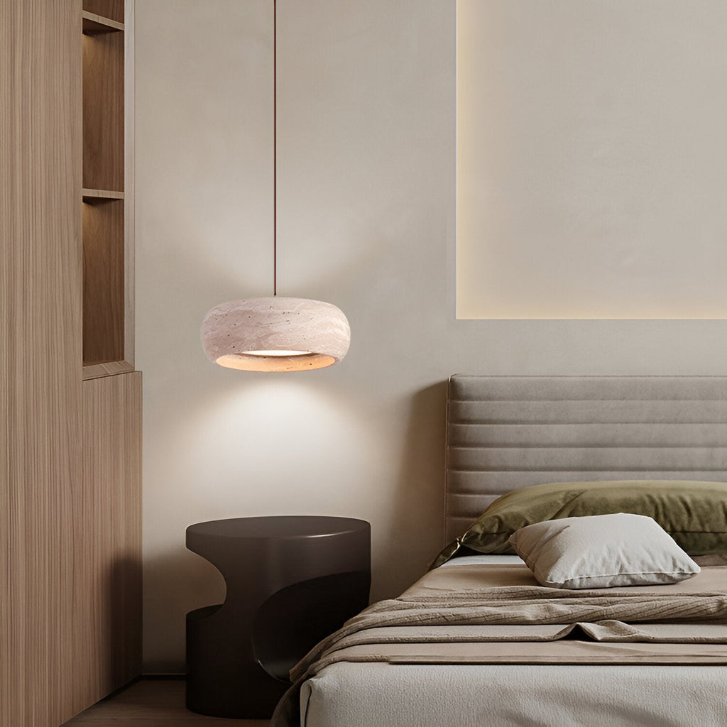 Casa Lumière Wabi-Sabi Travertine Hanglamp - Natuursteen Design Lamp