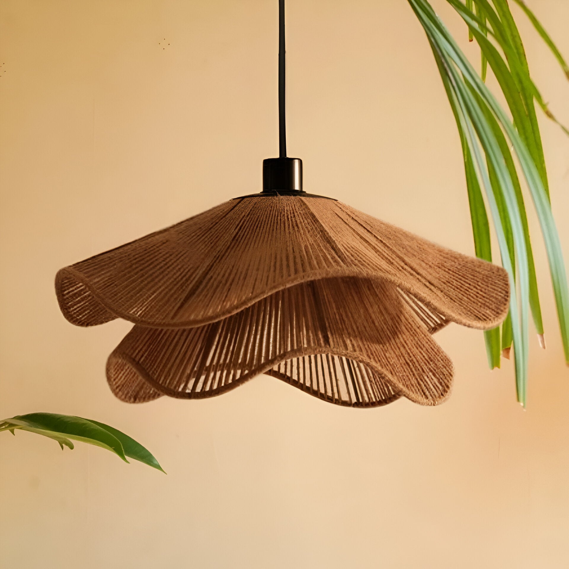 Casa Lumière Boho Jute Hanglamp - Zachte Natuurlijke Lichtval